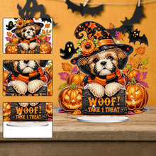 Load image into Gallery viewer, Acrylic Special Shape Halloween Pumpkin Table Top Diamond Painting Ornament Kits
