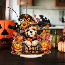 Load image into Gallery viewer, Acrylic Special Shape Halloween Pumpkin Table Top Diamond Painting Ornament Kits
