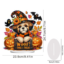 Load image into Gallery viewer, Acrylic Special Shape Halloween Pumpkin Table Top Diamond Painting Ornament Kits
