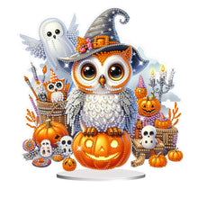 Load image into Gallery viewer, Acrylic Special Shape Halloween Pumpkin Table Top Diamond Painting Ornament Kits
