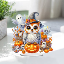 Load image into Gallery viewer, Acrylic Special Shape Halloween Pumpkin Table Top Diamond Painting Ornament Kits
