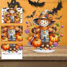 Load image into Gallery viewer, Acrylic Special Shape Halloween Pumpkin Table Top Diamond Painting Ornament Kits
