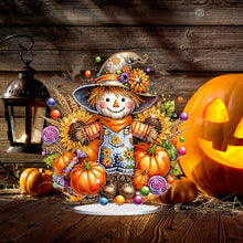 Load image into Gallery viewer, Acrylic Special Shape Halloween Pumpkin Table Top Diamond Painting Ornament Kits
