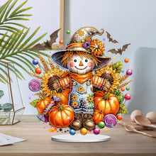 Load image into Gallery viewer, Acrylic Special Shape Halloween Pumpkin Table Top Diamond Painting Ornament Kits
