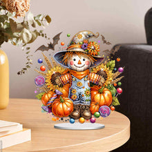 Load image into Gallery viewer, Acrylic Special Shape Halloween Pumpkin Table Top Diamond Painting Ornament Kits

