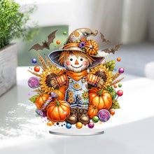 Load image into Gallery viewer, Acrylic Special Shape Halloween Pumpkin Table Top Diamond Painting Ornament Kits
