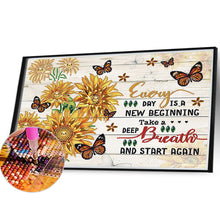 Load image into Gallery viewer, Diamond Painting - Partial Special Shaped - Sunflowers and butterflies English (30*40CM)
