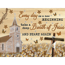 Load image into Gallery viewer, Diamond Painting - Partial Special Shaped - Cross church English (30*40CM)

