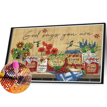 Load image into Gallery viewer, Diamond Painting - Partial Special Shaped - Desktop vase English (30*40CM)
