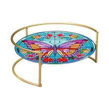 Load image into Gallery viewer, Acrylic Butterfly Diamond Painting Bathroom Tray Rhinestone Painting Vanity Tray
