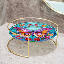 Load image into Gallery viewer, Acrylic Butterfly Diamond Painting Bathroom Tray Rhinestone Painting Vanity Tray

