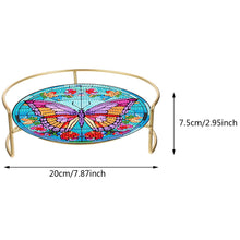 Load image into Gallery viewer, Acrylic Butterfly Diamond Painting Bathroom Tray Rhinestone Painting Vanity Tray
