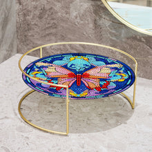 Load image into Gallery viewer, Acrylic Butterfly Diamond Painting Bathroom Tray Rhinestone Painting Vanity Tray
