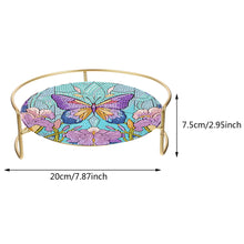 Load image into Gallery viewer, Acrylic Butterfly Diamond Painting Bathroom Tray Rhinestone Painting Vanity Tray
