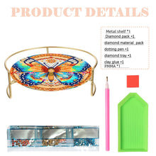 Load image into Gallery viewer, Acrylic Butterfly Diamond Painting Bathroom Tray Rhinestone Painting Vanity Tray
