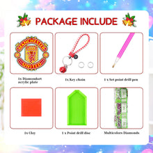 Load image into Gallery viewer, Manchester DIY Diamond Keychain Football Club Keychain (Double-sided Diamond)
