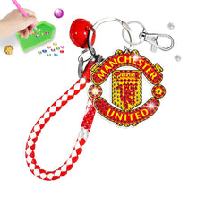 Load image into Gallery viewer, Manchester DIY Diamond Keychain Football Club Keychain (Double-sided Diamond)
