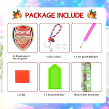 Load image into Gallery viewer, Arsenal DIY Diamond Keychain Football Club Keychain (Double-sided Diamond)
