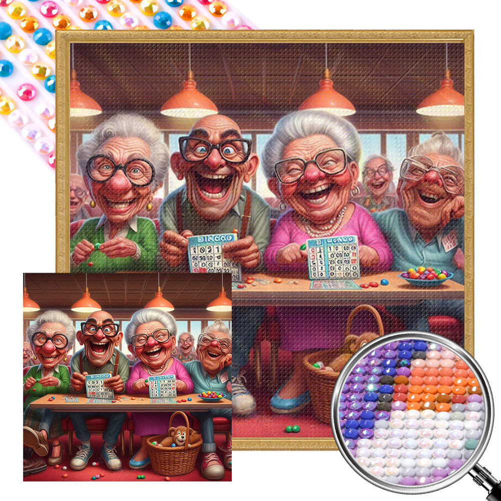 AB Diamond Painting - Full Round - Old chess party (40*40CM)