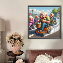 Load image into Gallery viewer, AB Diamond Painting - Full Round - Old racing car Party (40*40CM)
