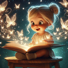 Load image into Gallery viewer, AB Diamond Painting - Full Round - Cute girl (40*40CM)
