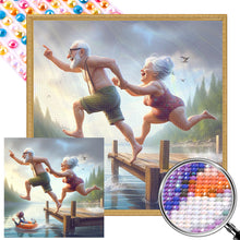 Load image into Gallery viewer, AB Diamond Painting - Full Round - Old age life (40*40CM)
