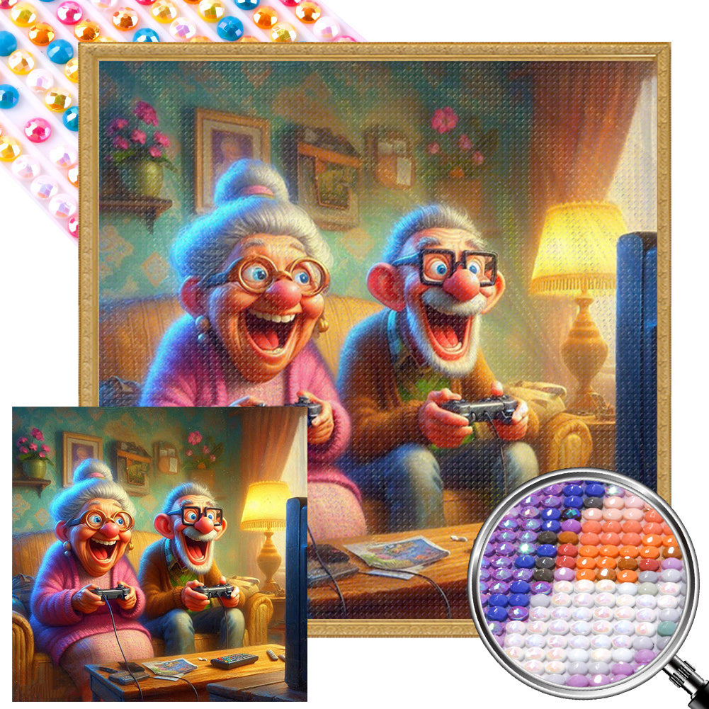 AB Diamond Painting - Full Round - Old age life (40*40CM)