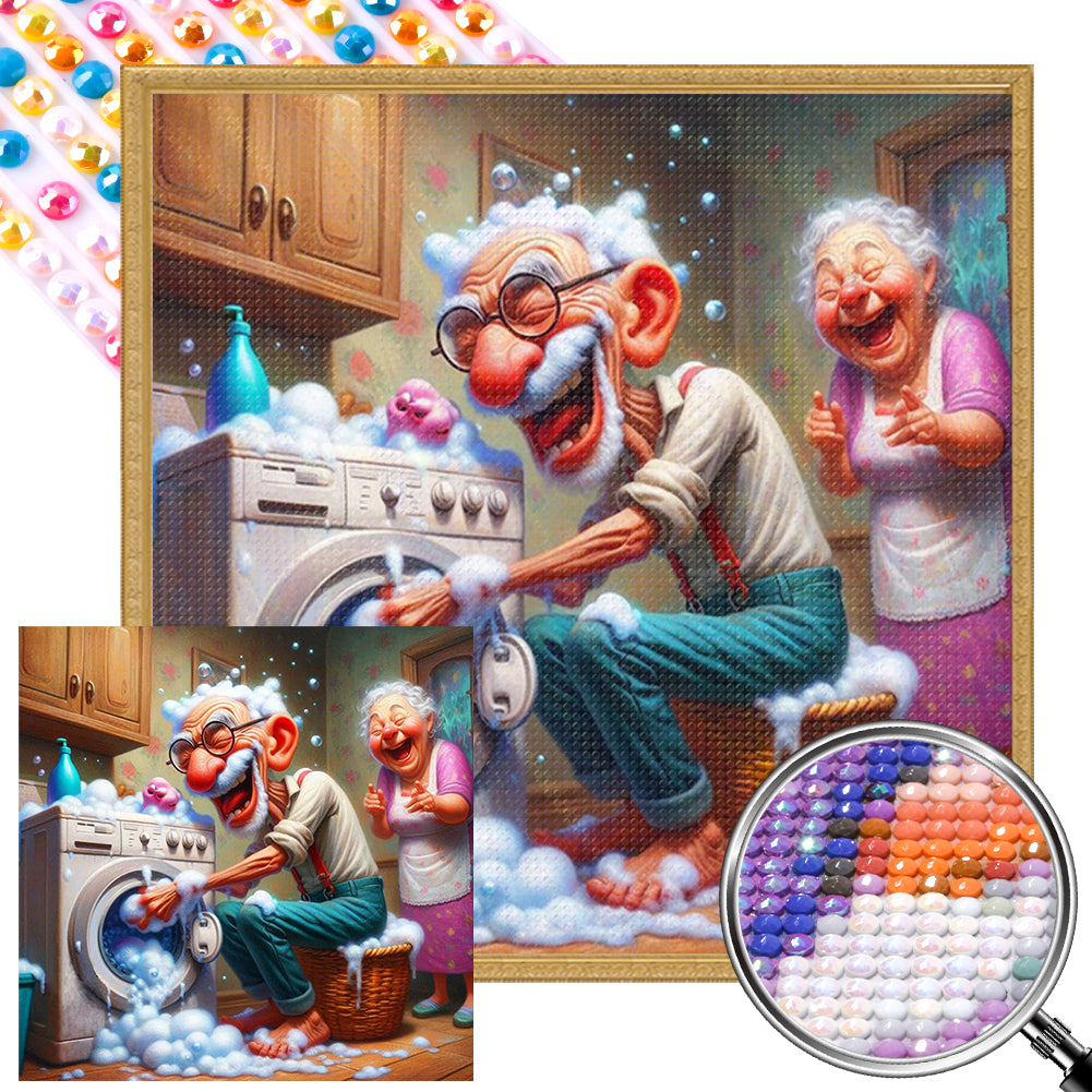 AB Diamond Painting - Full Round - Old age life (40*40CM)