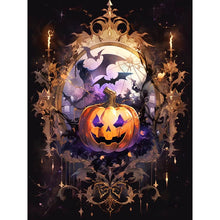 Load image into Gallery viewer, Diamond Painting - Full Round - Halloween pumpkin bat (30*40CM)
