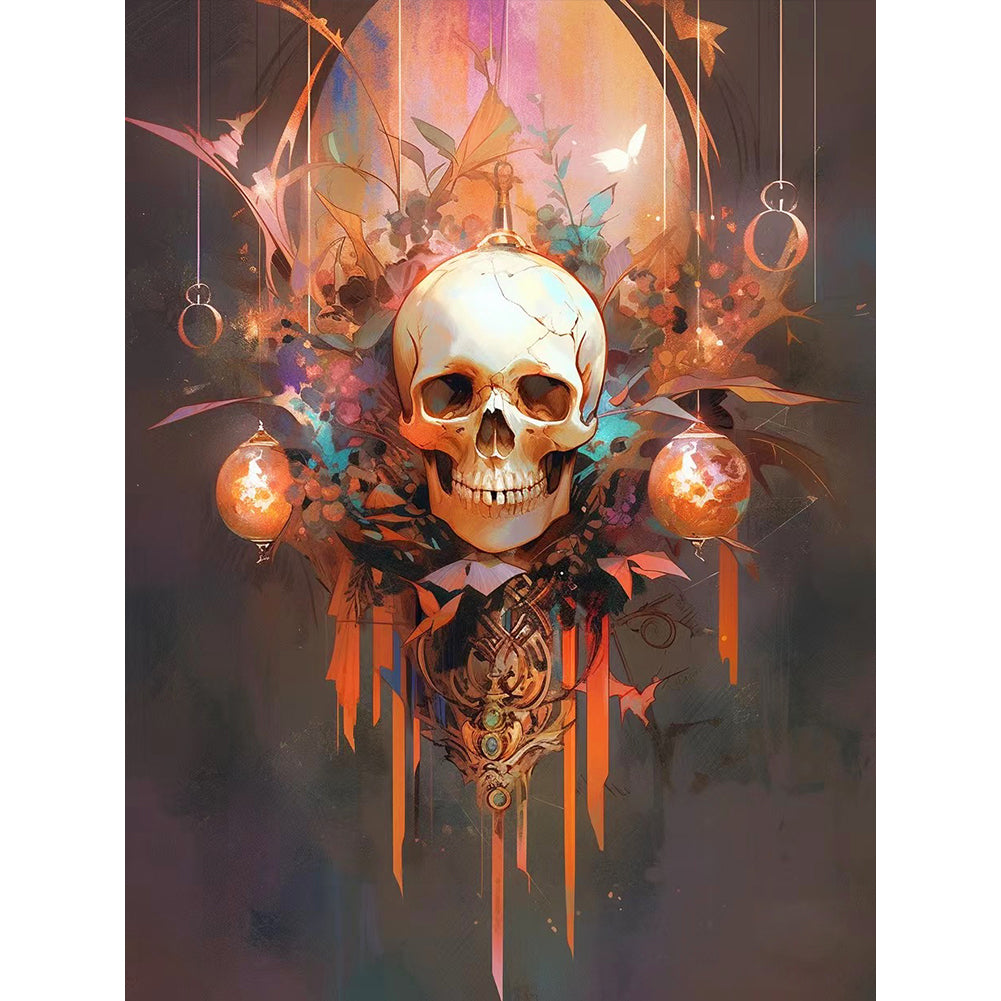 Diamond Painting - Full Round - Halloween skull (30*40CM)