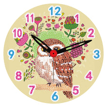 Load image into Gallery viewer, Wooden Diamond Painting Clock Animals Diamond Art Clock Pendants Kit for Desktop
