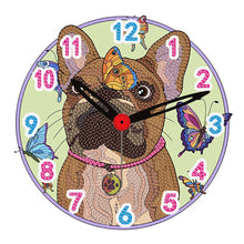 Load image into Gallery viewer, Wooden Diamond Painting Clock Animals Diamond Art Clock Pendants Kit for Desktop
