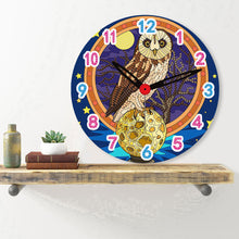 Load image into Gallery viewer, Wooden Diamond Painting Clock Animals Diamond Art Clock Pendants Kit for Desktop
