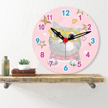 Load image into Gallery viewer, Wooden Diamond Painting Clock Animals Diamond Art Clock Pendants Kit for Desktop
