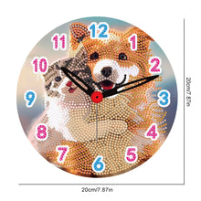 Load image into Gallery viewer, Wooden Diamond Painting Clock Animals Diamond Art Clock Pendants Kit for Desktop
