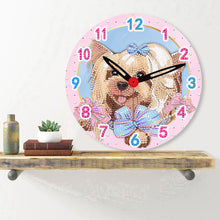 Load image into Gallery viewer, Wooden Diamond Painting Clock Animals Diamond Art Clock Pendants Kit for Desktop
