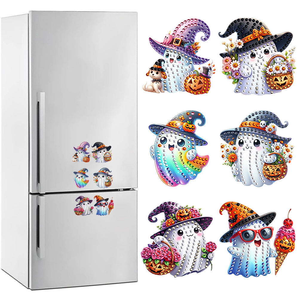 6Pcs Acrylic Special Shape Butterfly Fairy Fridge Stickers for Car Mailbox Decor