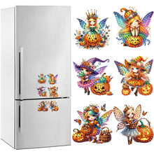 Load image into Gallery viewer, 6Pcs Acrylic Special Shape Butterfly Fairy Fridge Stickers for Car Mailbox Decor
