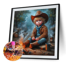 Load image into Gallery viewer, Diamond Painting - Full Round - Indian child (40*40CM)
