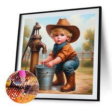 Load image into Gallery viewer, Diamond Painting - Full Round - Indian child (40*40CM)

