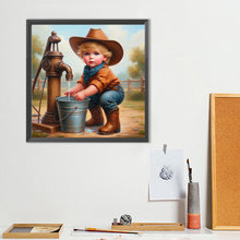 Load image into Gallery viewer, Diamond Painting - Full Round - Indian child (40*40CM)
