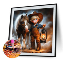 Load image into Gallery viewer, Diamond Painting - Full Round - Indian child (40*40CM)
