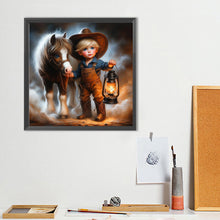 Load image into Gallery viewer, Diamond Painting - Full Round - Indian child (40*40CM)
