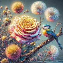 Load image into Gallery viewer, Diamond Painting - Full Round - Rose dandelion bird (40*40CM)
