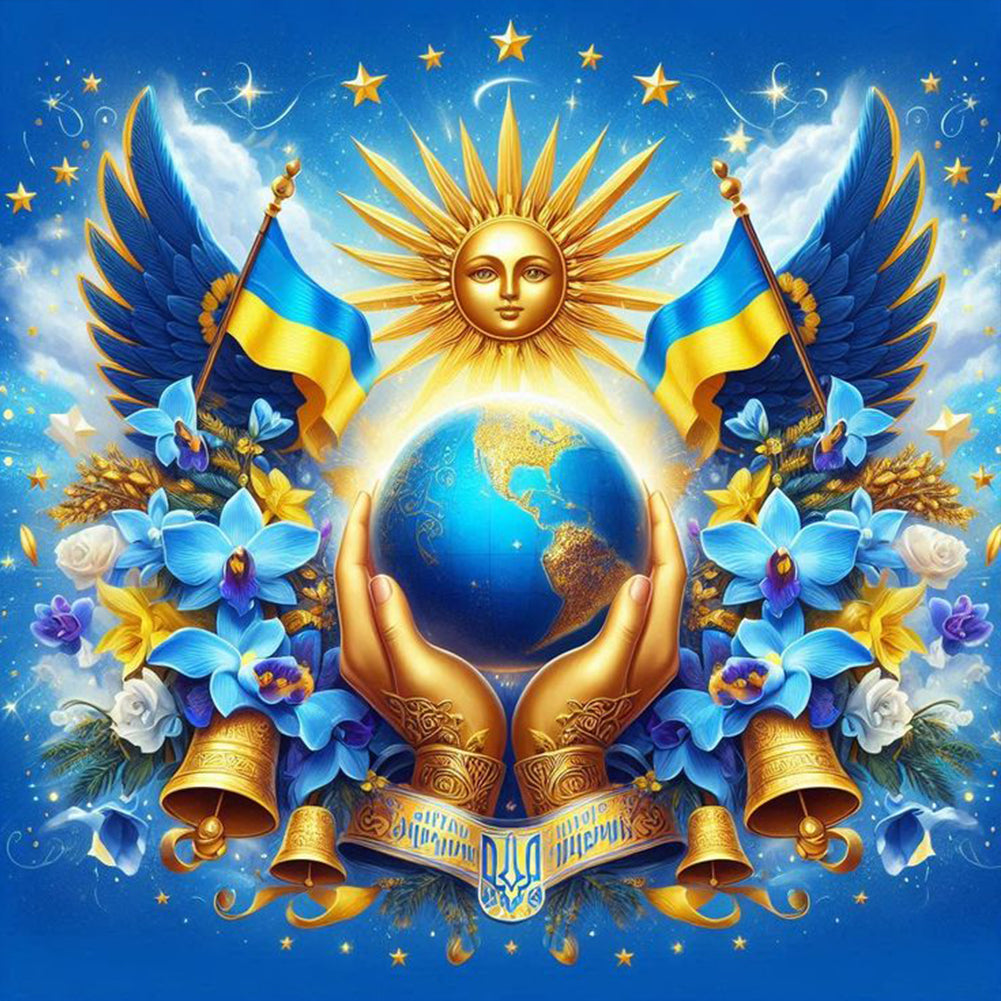 Diamond Painting - Full Round - Protect the blue earth (40*40CM)