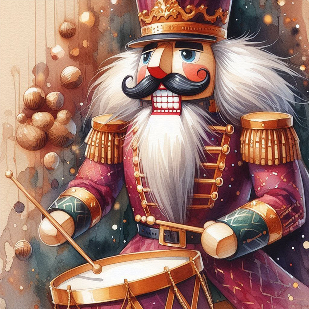 Diamond Painting - Full Round - Christmas nutcracker (30*30CM)