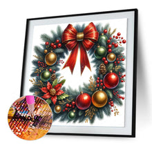 Load image into Gallery viewer, Diamond Painting - Full Round - Christmas wreath picture (30*30CM)

