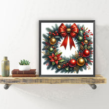 Load image into Gallery viewer, Diamond Painting - Full Round - Christmas wreath picture (30*30CM)
