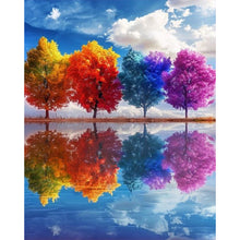 Load image into Gallery viewer, AB Diamond Painting - Full Round - Four-color tree (40*50CM)
