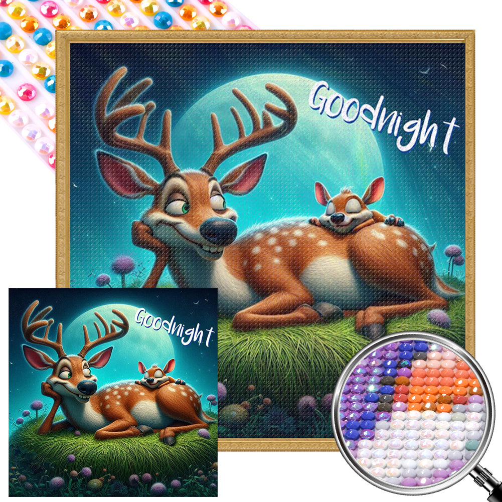 AB Diamond Painting - Full Round - Good night (40*40CM)